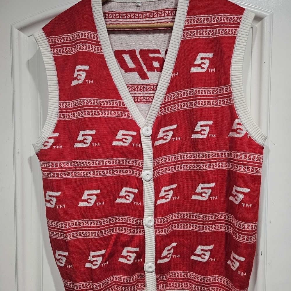 Snap On Tools Ugly Christmas Sweater Cardigan Vest. Size XL Collectible Vintage